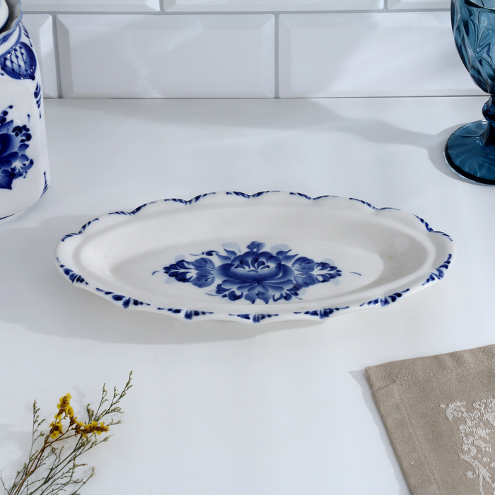 Селёдочница «Семейная», с крышкой, 28,5×14,5×9 см, гжель Селёдочница «Семейная», с крышкой, 28,5×14,5×9 см, гжель