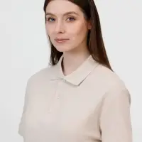 Рубашка поло унисекс Pacific, бежевая (льняная), размер XL Рубашка поло унисекс Pacific, бежевая (льняная), размер XL