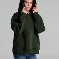 Худи Kulonga Oversize, темно-зеленый хаки, размер ХS/S