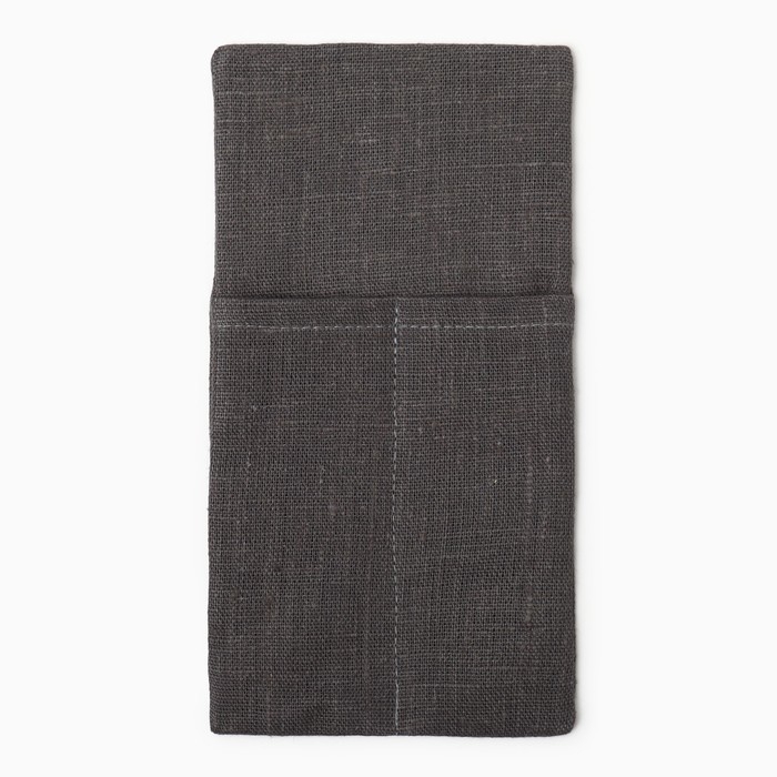 Набор конвертов для приборов Home collection graphite-4 шт, 22х10см, 100%лён Набор конвертов для приборов Home collection graphite-4 шт, 22х10см, 100%лён