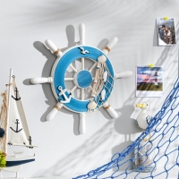 Декор интерьерный «Штурвал» на стену, бело-синий, 32 х 32 х 2 см Декор интерьерный «Штурвал» на стену, бело-синий, 32 х 32 х 2 см
