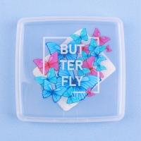 Органайзер для хранения гигиенических принадлежностей &laquo;BUTTERFLY&raquo;, 9,5 &times; 9,5 &times; 1,5 см, цвет прозрачный