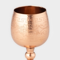Бокал медный, 150 мл, d=5,5 см, h=11,5 см, c узором, 1 сорт Бокал медный, 150 мл, d=5,5 см, h=11,5 см, c узором, 1 сорт