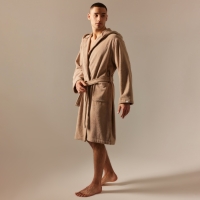 Халат махровый с капюшоном мужской SL HOME: Basic "Саббиа", размер L, 100% хлопок, 420 г/м2 Халат махровый с капюшоном мужской SL HOME: Basic "Саббиа", размер L, 100% хлопок, 420 г/м2