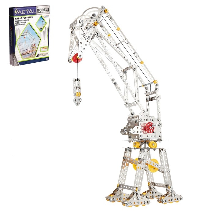Конструктор металлический &laquo;Кран&raquo;, 523 детали