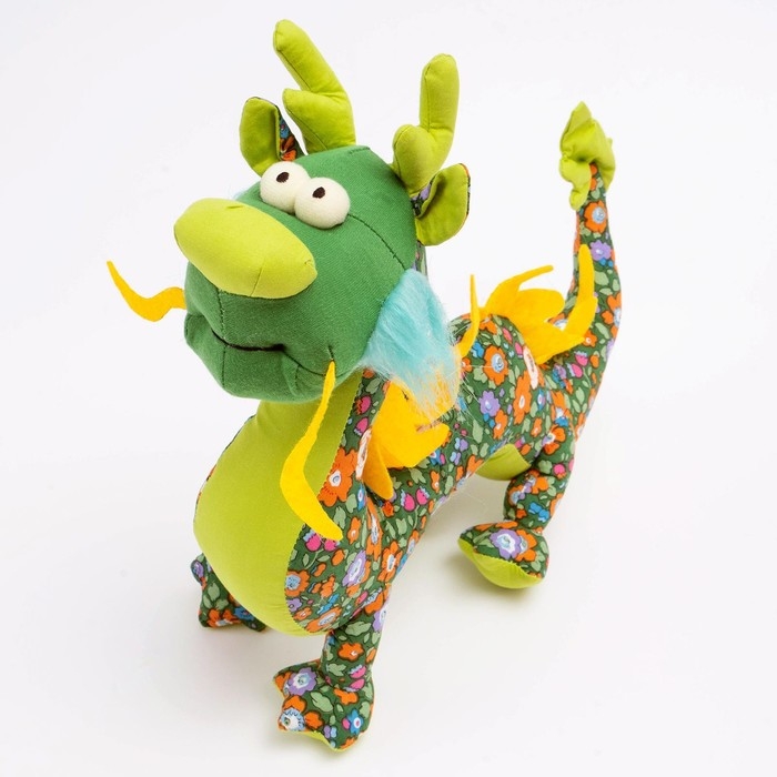 Мягкая игрушка «Дракон», цвет зелёный Мягкая игрушка «Дракон», цвет зелёный