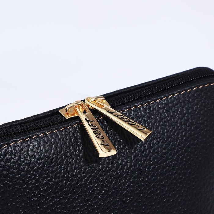 Сумка кросс-боди L-Craft на молнии, наружный карман, цвет чёрный Сумка кросс-боди L-Craft на молнии, наружный карман, цвет чёрный