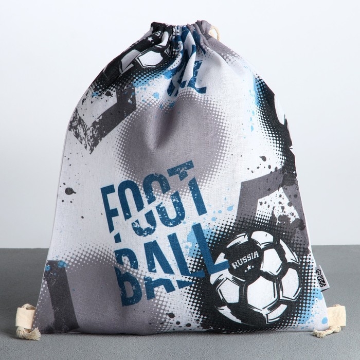 Мешок для обуви &laquo;Футбол&raquo; хлопковкая 30 х 40 см