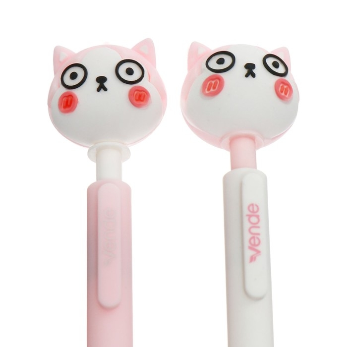 Ручка-прикол гелевая "Котик", синие чернила, МИКС