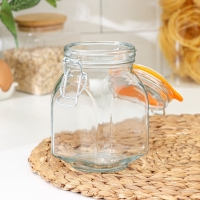 Банка стеклянная для сыпучих продуктов Optima, 760 мл, с бугельным замком Банка стеклянная для сыпучих продуктов Optima, 760 мл, с бугельным замком