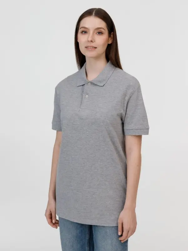 Рубашка поло унисекс Pacific, серый меланж, размер XL