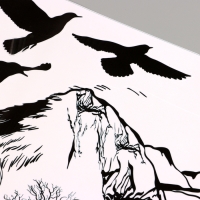 Наклейка 3Д интерьерная Урал 90*60см