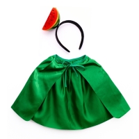 Карнавальный набор &laquo;Сладкий арбуз&raquo;: накидка, ободок