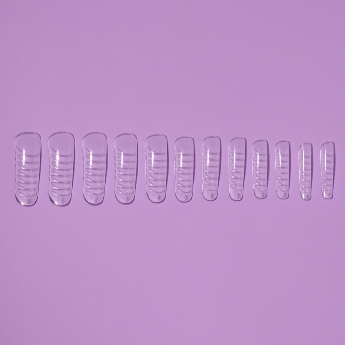 Верхние формы для наращивания, набор 120 шт, форма овал, прозрачные Верхние формы для наращивания, набор 120 шт, форма овал, прозрачные