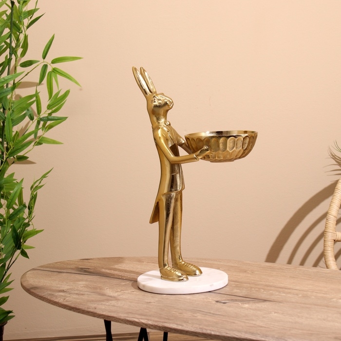 Ваза Ваза "Заяц угощает" алюминий 20х25х47 см