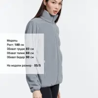 Куртка флисовая унисекс Nesse, серая, размер M/L