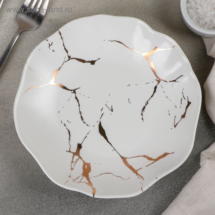 Салатник фарфоровый &laquo;Марбл&raquo;, d=18,5 см