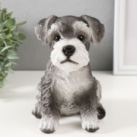 Фигурка "Щеночек Миттель" высота 17 см, ширина 11,5 см, длина 16,5 см серо-черный Фигурка "Щеночек Миттель" высота 17 см, ширина 11,5 см, длина 16,5 см серо-черный