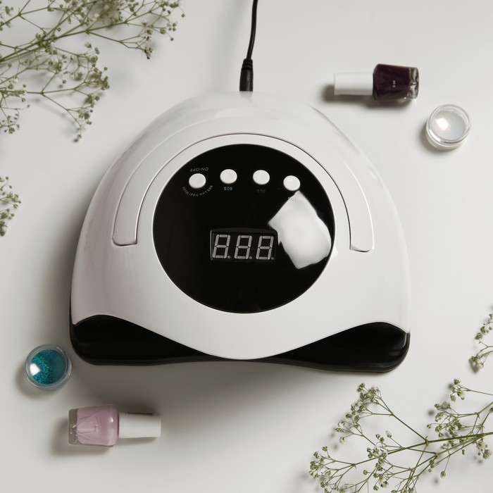 Лампа для гель-лака Luazon LUF-03, UV/LED, 120 Вт, 45 диодов, таймер 10/30/60, 220 В, белая Лампа для гель-лака Luazon LUF-03, UV/LED, 120 Вт, 45 диодов, таймер 10/30/60, 220 В, белая