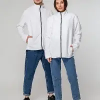 Куртка флисовая унисекс Manakin, белая, размер M/L