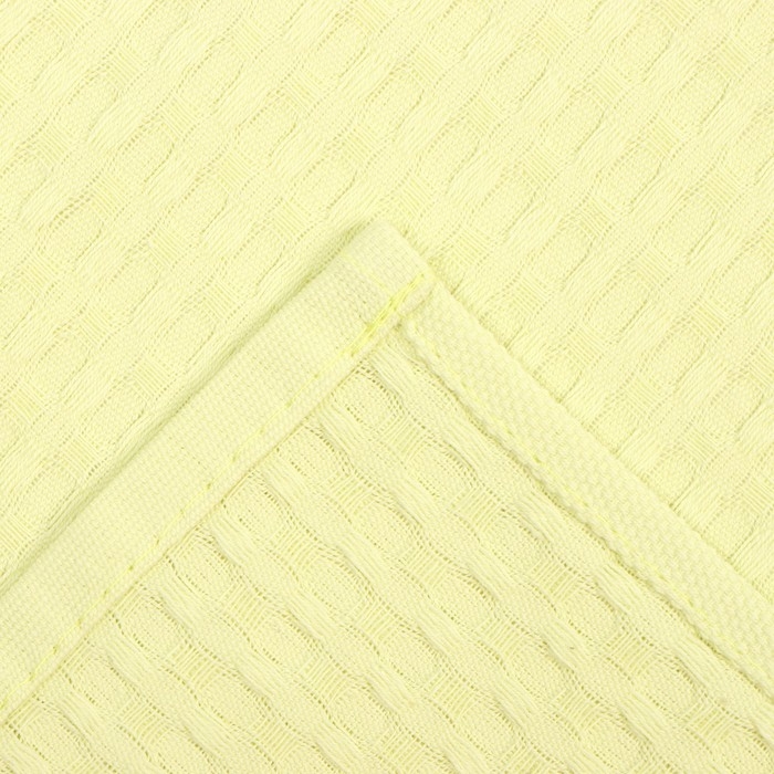 Полотенце "Доляна" цвет жёлтый 35х60 см, 100% хлопок, крупная вафля 220 г/м2