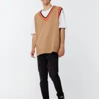 Жилет оверсайз унисекс Cornell в сумке, бежевый, размер L/XL