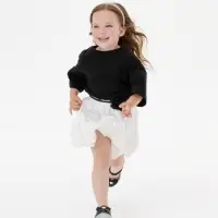 Футболка детская оверсайз Teezer, черная, 8 лет