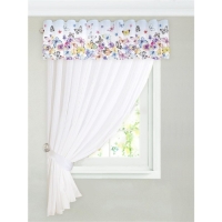 Тюль с подхватом и ламбрекеном "Бабочки" 250х200см, 100% п/э, вуаль