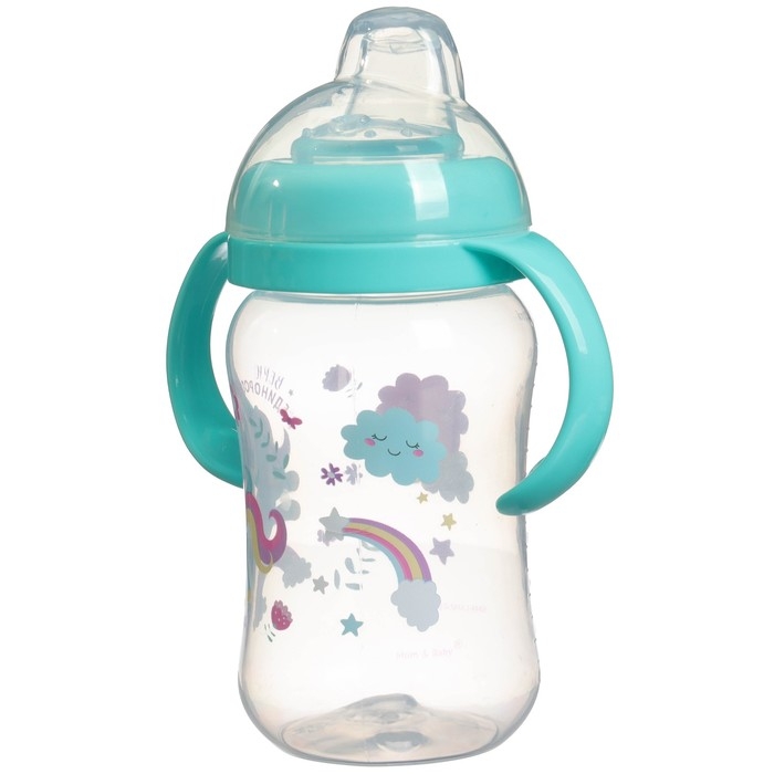 Поильник-непроливайка, мягкий носик, от 9 мес., 270 мл., &laquo;Единорог&raquo;, M&B