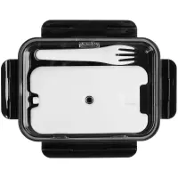 Ланчбокс Cibus с аккумулятором холода, белый с черным Ланчбокс Cibus с аккумулятором холода, белый с черным