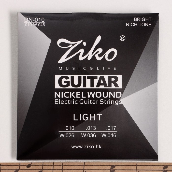 Струны электрогитары ZIKO DN-010 10-46, никелевые Струны электрогитары ZIKO DN-010 10-46, никелевые