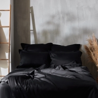 Простыня на резинке SL Home Tencel 140*200+30 см , цв. чёрный Простыня на резинке SL Home Tencel 140*200+30 см , цв. чёрный