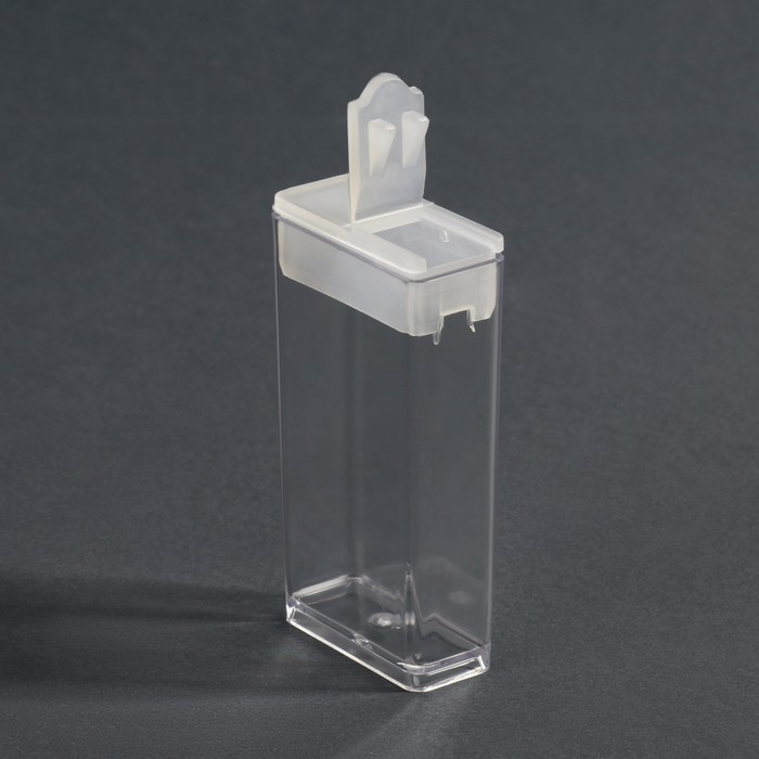 Набор баночек для декора, 64 шт, в органайзере, 14 мл, 22,3 &times; 13 &times; 5,5 см, с наклейками, цвет прозрачный