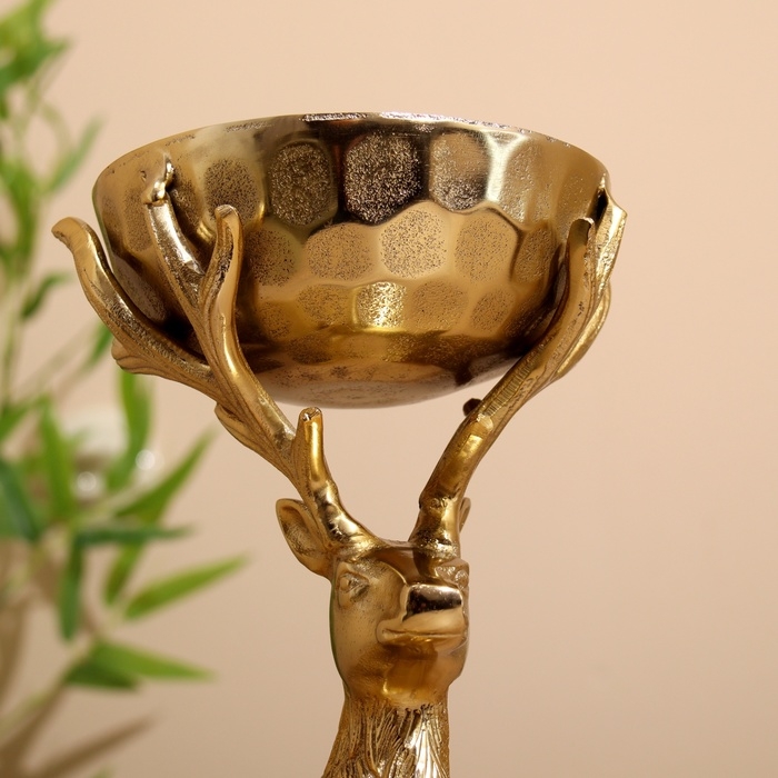 Подсвечник Подсвечник "Олень" алюминий 24х14х24 см