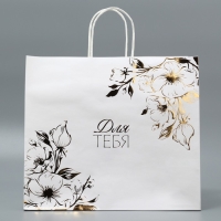 Пакет подарочный крафтовый, упаковка, &laquo;Для тебя&raquo;, 32 х 28 х 15 см