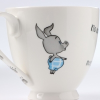 Чайная пара фарфоровая &laquo;Винни Пух&raquo;, кружка 440 мл