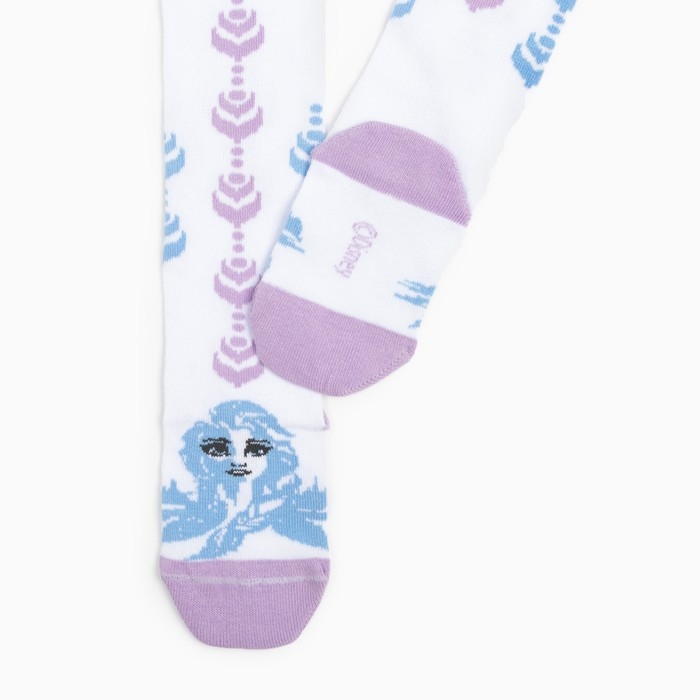 Колготки детские &laquo;Эльза&raquo;, Холодное сердце, рост 116-122 см, цвет белый