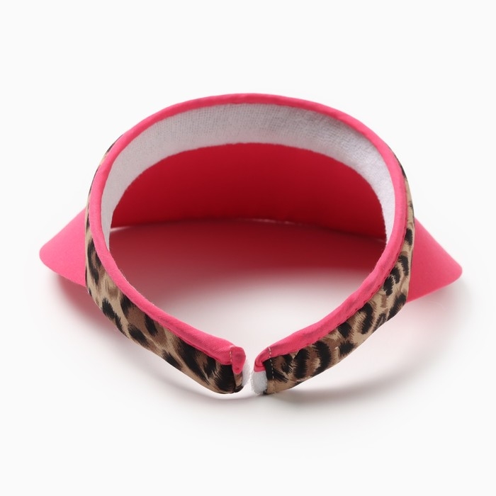 Козырёк женский MINAKU Козырёк женский MINAKU "Leopard" цвет розовый, р-р 56-58