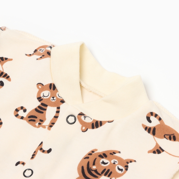 Комбинезон Крошка Я "Тигруля", рост 74-80 см, бежевый