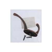 Крючок мебельный ТУНДРА TKD008, двухрожковый, медь Крючок мебельный ТУНДРА TKD008, двухрожковый, медь