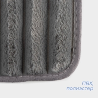 Коврики для ванной и туалета SAVANNA &laquo;Оливия&raquo;, 2 шт, 40&times;50 см, 50&times;80 см, цвет серый