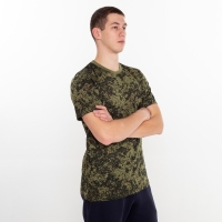 Футболка мужская, цвет зелёный/пиксель, размер 48 Футболка мужская, цвет зелёный/пиксель, размер 48