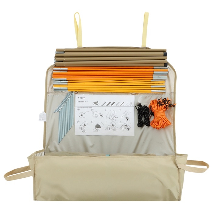 Палатка кемпинговая  размер (240+200)х240х190см, 4х местная