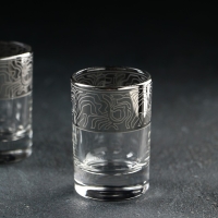 Набор питьевой Jungle, 7 предметов: графин 500 мл, стопка 6×50 мл, с гравировкой и напылением, цвет напыления серебряный Набор питьевой Jungle, 7 предметов: графин 500 мл, стопка 6×50 мл, с гравировкой и напылением, цвет напыления серебряный