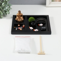 Сад камней Дзен "Будда и рыбки" белый песок 1,2х21,5х17,5 см Сад камней Дзен "Будда и рыбки" белый песок 1,2х21,5х17,5 см