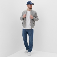 Бомбер мужской на молнии MIST, размер 46, серый