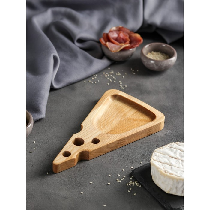 Доска для сыра Доляна &laquo;Для подачи&raquo;, 24&times;15&times;1,8 см, массив берёзы