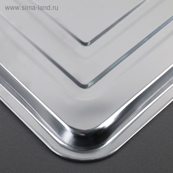 Противень из нержавеющей стали, 39,5&times;29,5 см, цвет хромированный