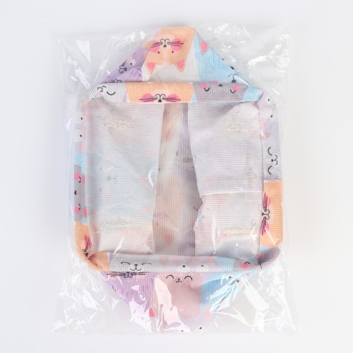 Органайзер для хранения белья, кофр водонепроницаемый &laquo;Котики&raquo;, 14,5 х 13,7 х 14 см.