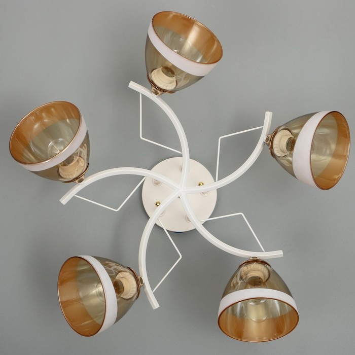 Люстра Люстра "Аделла" 5хЕ27 40Вт бело-золотой 65х65х26 см BayerLux